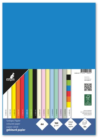 Kangaro Multifunktionspapier, Din A4, 160 G/Qm, Blau