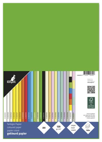 Kangaro Multifunktionspapier, Din A4, 120 G/Qm, Grün