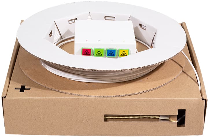 Logilink Ftth-Spleißbox, 4x Sc/Apc, 40 M Verlegekabel, Weiß