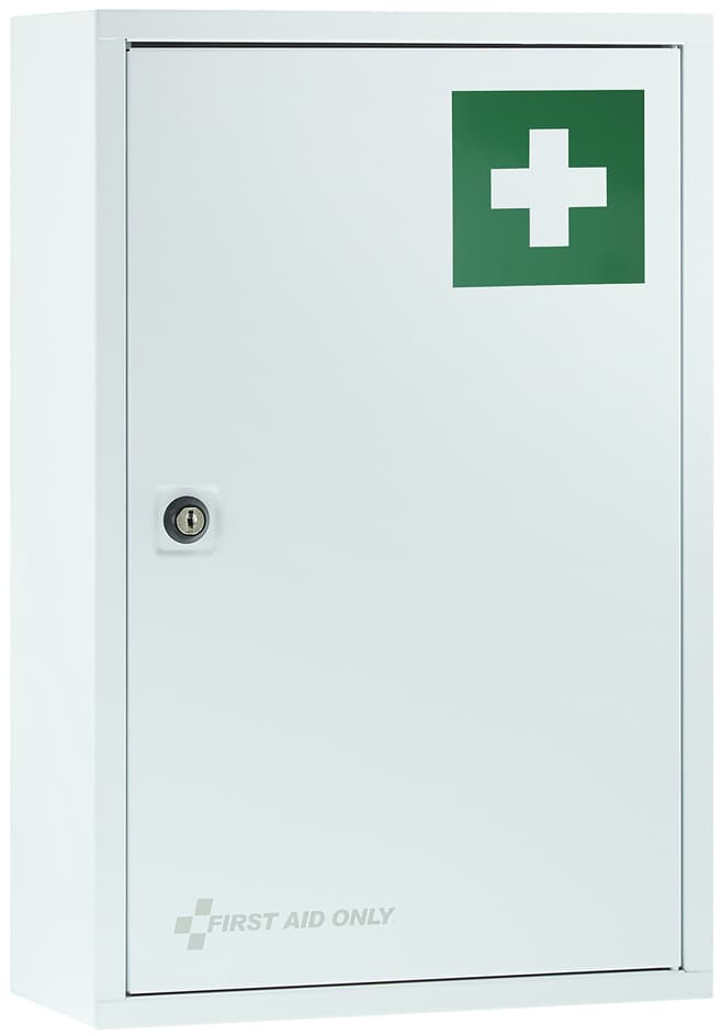 First Aid Only Erste-Hilfe-Schrank, Metall, Weiß, Unbestückt