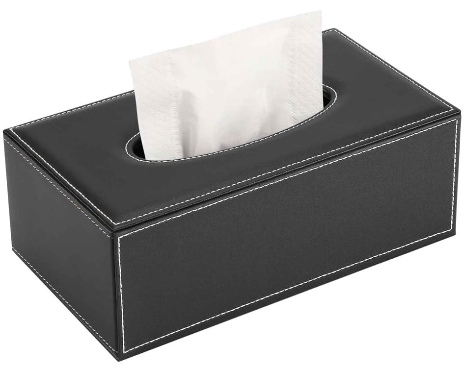 Deflecto Kosmetiktuch-Spenderbox, Rechteckig, Schwarz