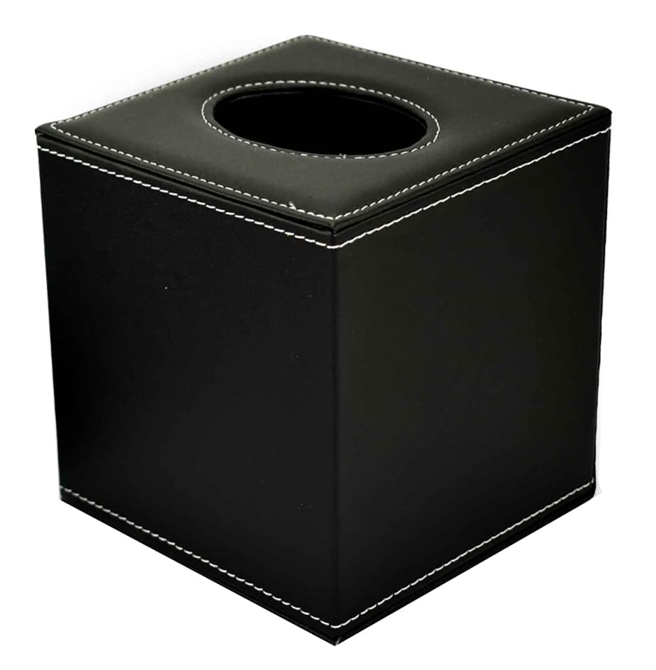 Deflecto Kosmetiktuch-Spenderbox, Quadratisch, Schwarz