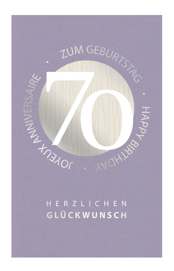 Susy Card Geburtstagskarte , Blümchen, - 70. Geburtstag