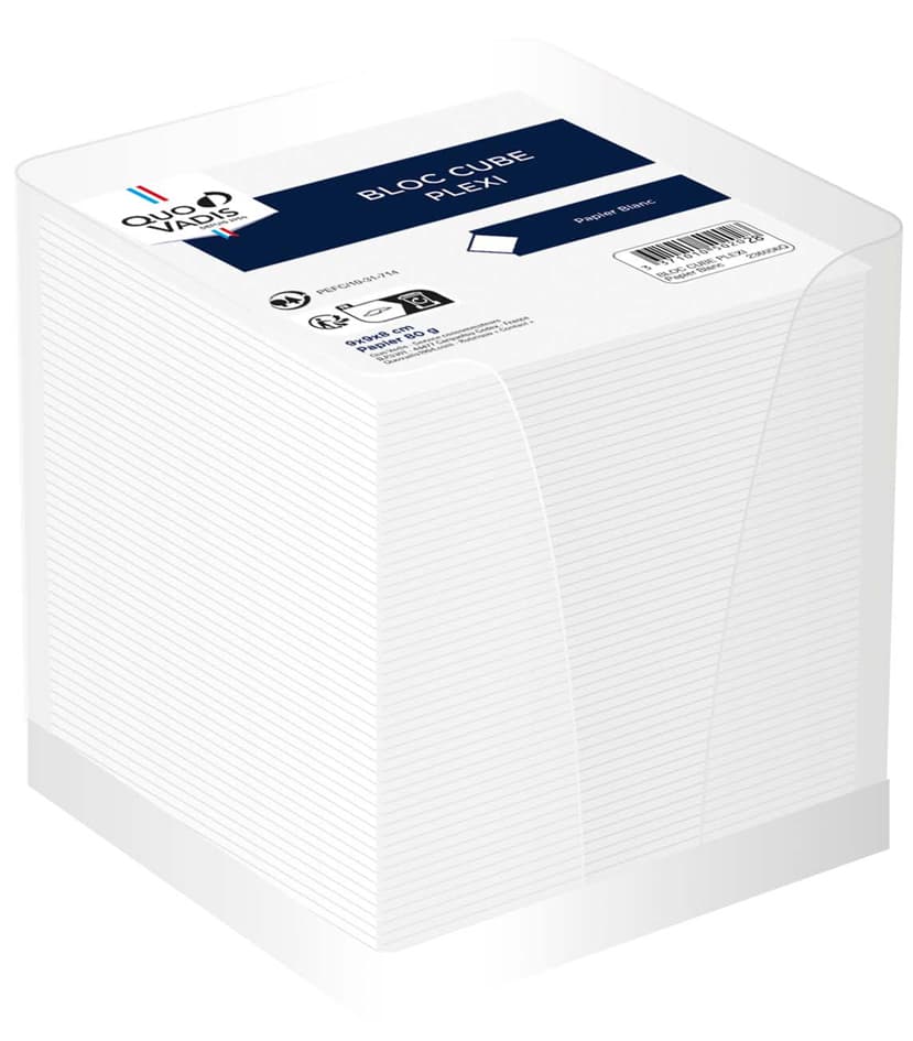 Quo Vadis Zettelbox, 100 X 100 X 95 Mm, Transparent / Weiß