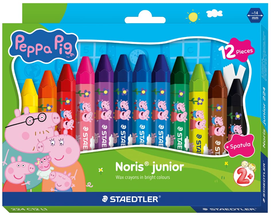 Staedtler Wachsmalkreide Noris Junior Peppa, 6er Kartonetui