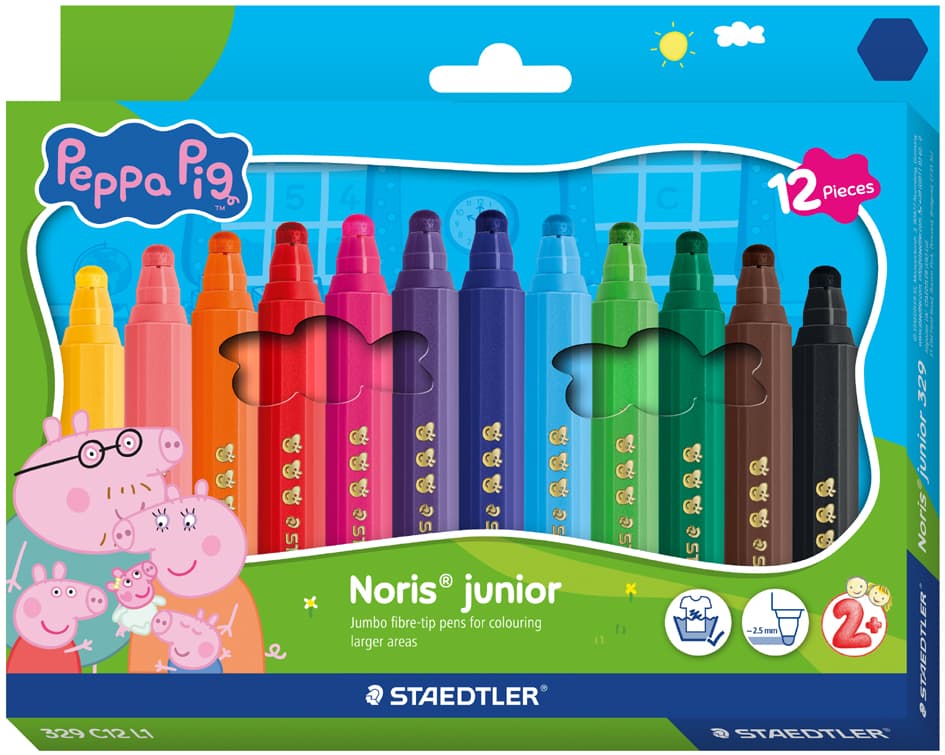 Staedtler Fasermaler Noris Junior Peppa, 6er Kartonetui