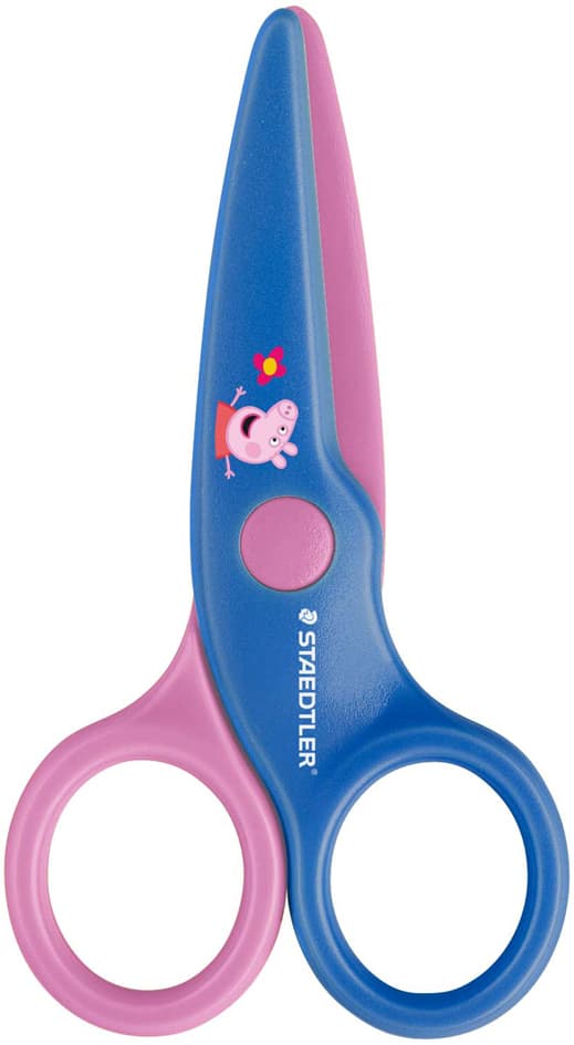Staedtler Bastelschere Noris Junior Peppa, Rund, Blau/Rosa
