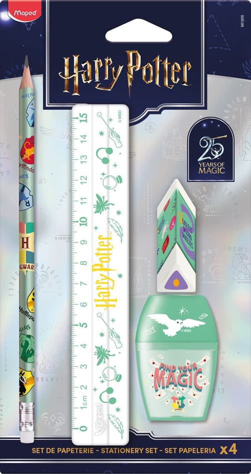 Maped Schreibset 25 Jahre Harry Potter, 4-Teilig, Blister