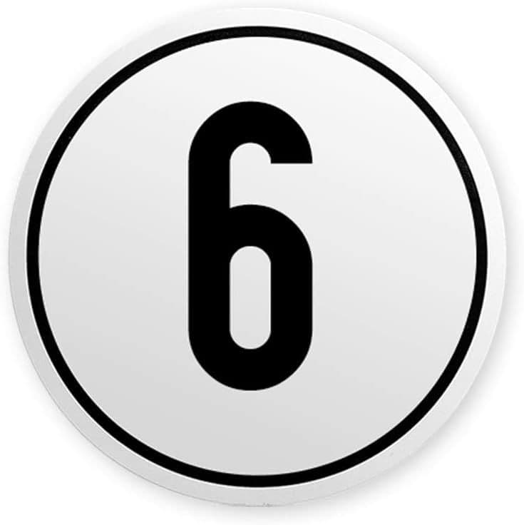 Iwh Geschwindigkeitsschild 6 Km/H, Selbstklebend