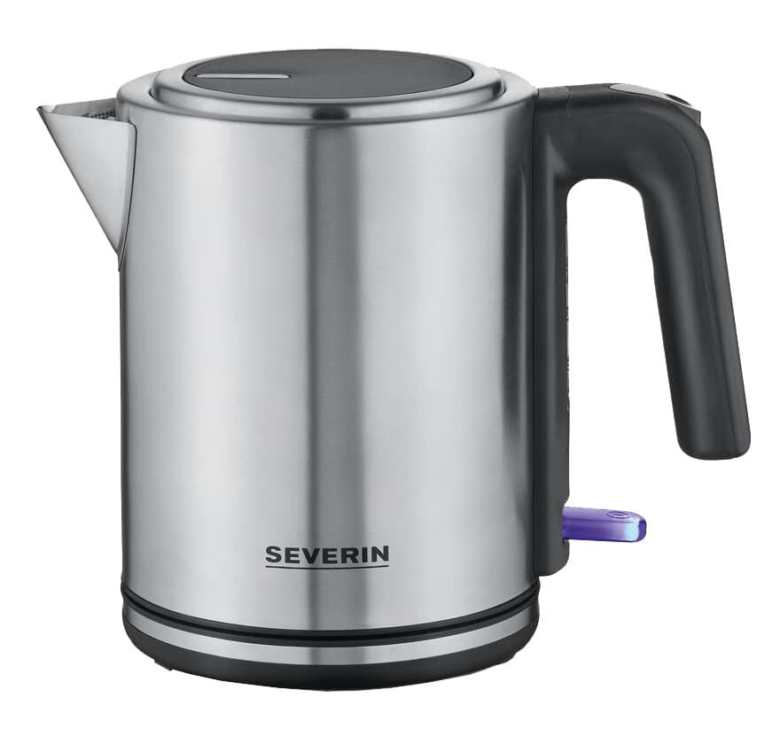 Severin Wasserkocher Wk 3449, 1,7 Liter, Edelstahl/Schwarz