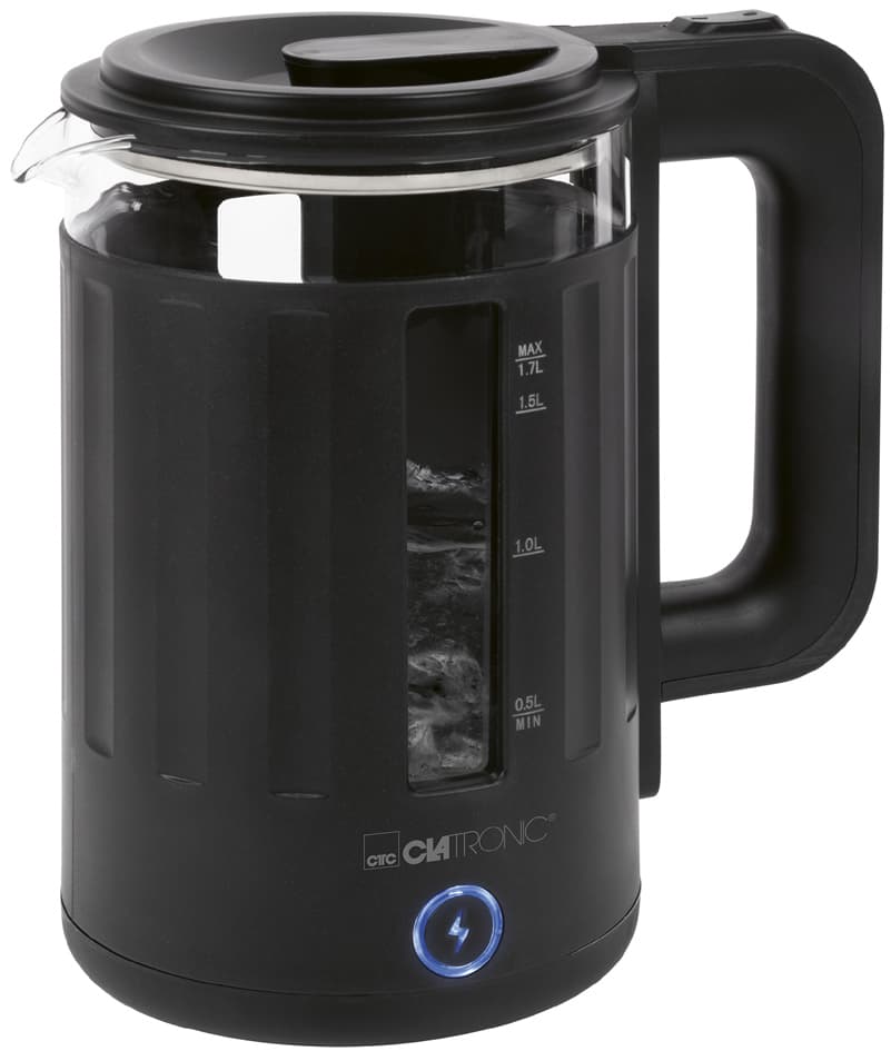 Clatronic Wasserkocher Wk 3837, 1,7 Liter, Schwarz