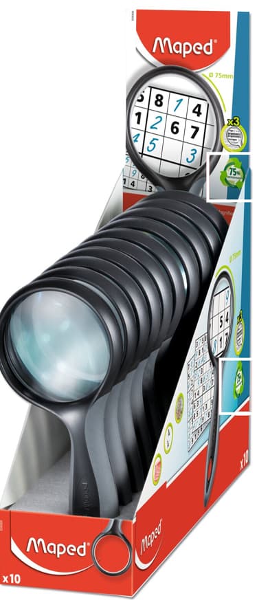 Maped Lupe Mit Griff, Rund, Durchmesser: 75 Mm, 10er Display
