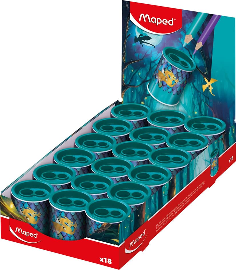 Maped Doppel-Spitzdose Dragon, Aus Metall, 18er Display