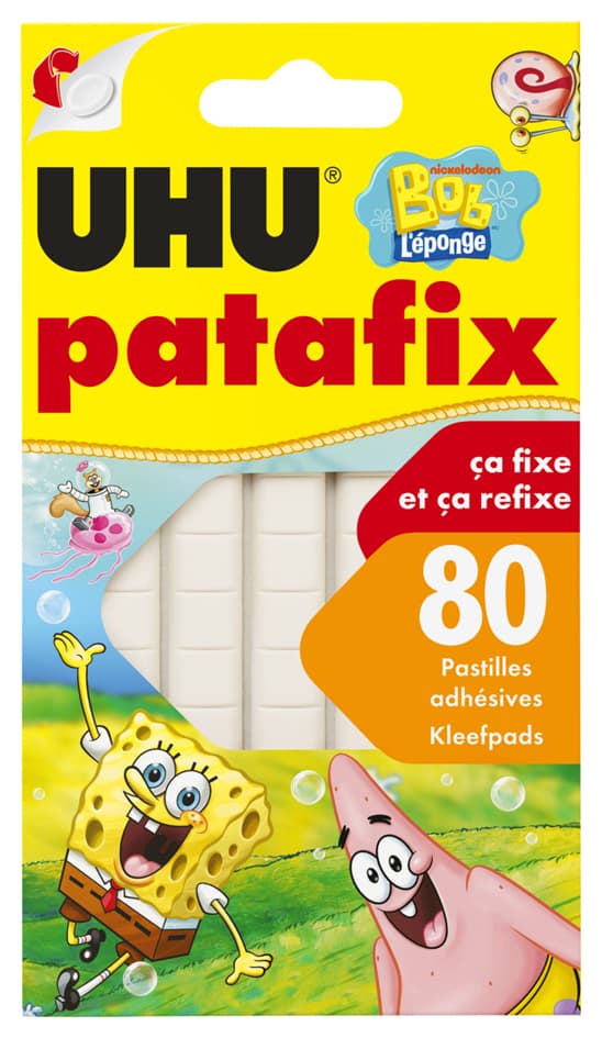 Uhu Klebepads Patafix Spongebob, Wieder Ablösbar, Weiß