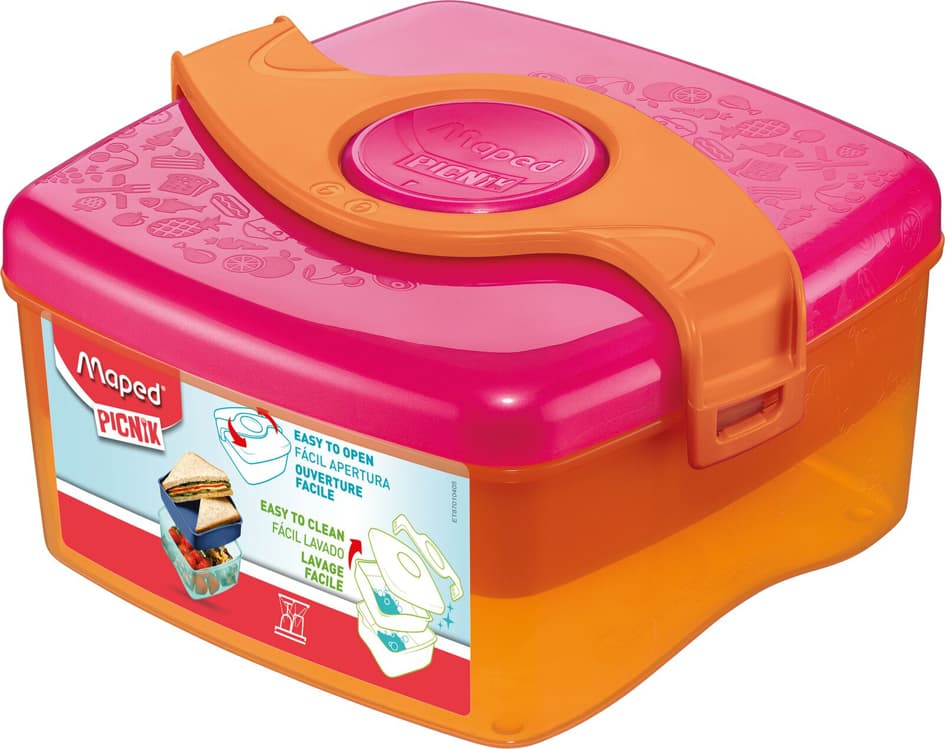 Maped Picnik Brotdose Origins Lunch-Box, 1,4 L, Pink/Orange