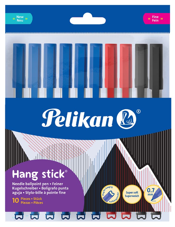 Pelikan Kugelschreiber Hang Stick, 0,7 Mm, 10er Polybag