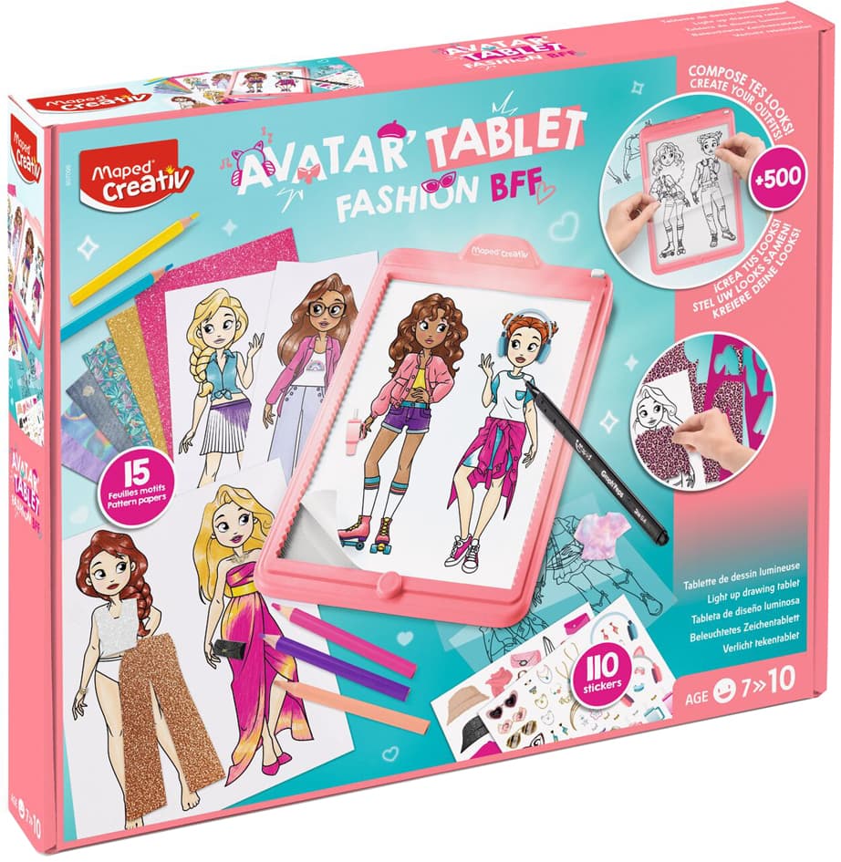 Maped Creativ Led-Leuchttisch Avatar Fashion Bff, Rosa