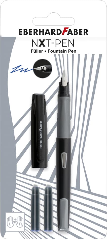 Eberhard Faber Füllhalter Nxt-Pen, Grau/Schwarz, Blister