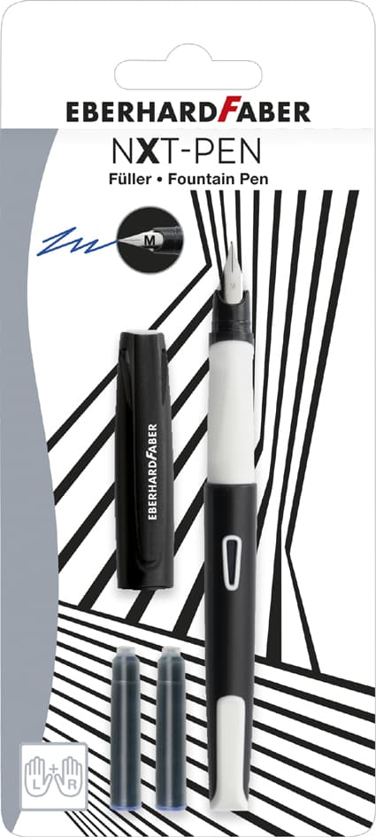 Eberhard Faber Füllhalter Nxt-Pen, Weiß/Schwarz, Blister