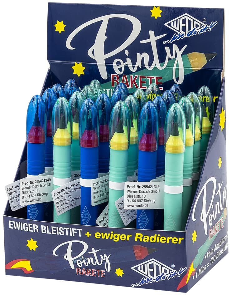 Wedo Ewiger Bleistift , Ponity Rakete, , 24er Display
