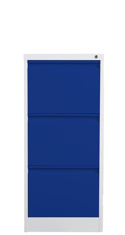 Phoenix Aktenschrank Fc1003gbk, 3 Schubladen, Hellgrau/Blau