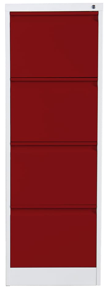 Phoenix Aktenschrank Fc1004grk, 4 Schubladen, Hellgrau/Rot