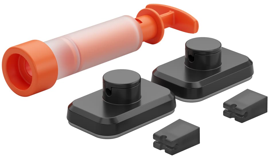Metaltex Befestigungs-System Vacuumfix, Haken-Set Schwarz