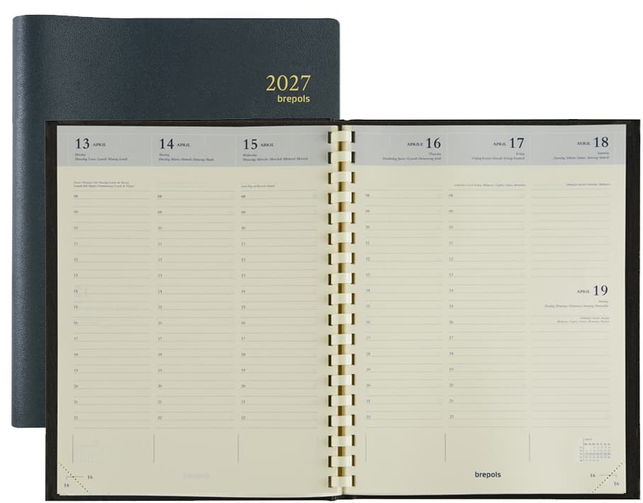 Brepols Buchkalender Timing 0.136, 2027, Schwarz