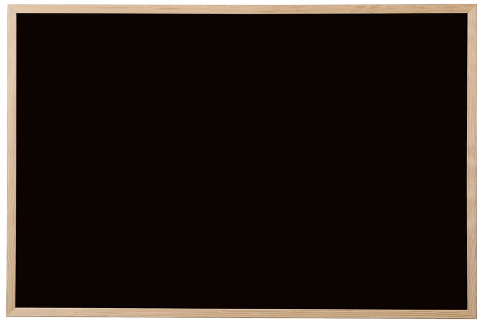 Restposten: Bi-Office Kreidetafel, Naturholz, Schwarz, 800 X
