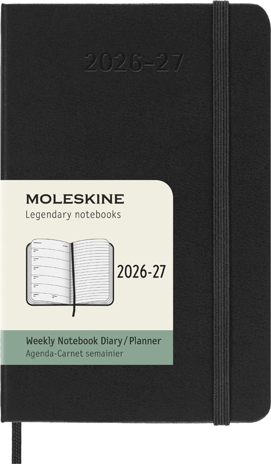 Moleskine Taschenkalender 2026/2027, 18 Monate, P/A6,Schwarz