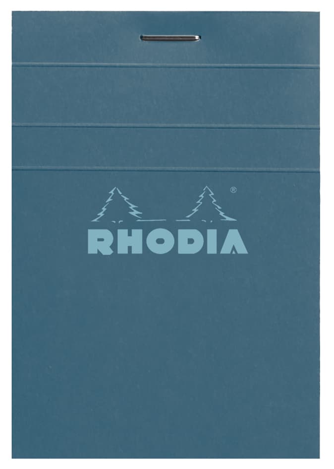 Rhodia Notizblock No. 11, Din A7, Kariert, Pfauenblau