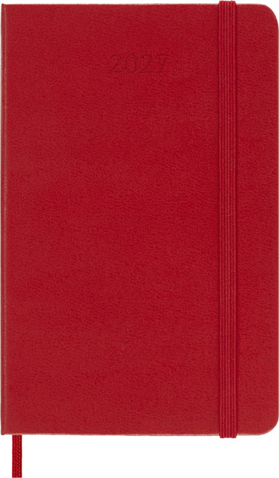 Moleskine Taschenkalender 2027, Tage, P/A6,Hardcover,Hellrot