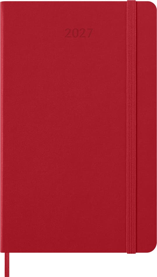 Moleskine Buchkalender 2027, Tage, L/A5, Hardcover, Hellrot
