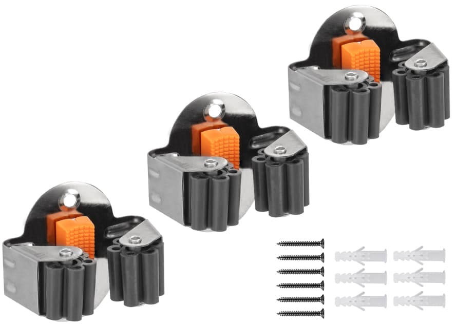 Bradas Besen- & Gerätehalter, 1-Fach, 3er Set