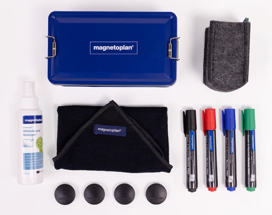 Magnetoplan Whiteboard Premium-Kit, In Metallbox
