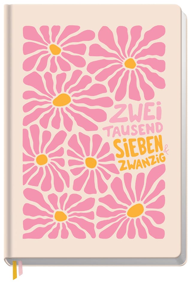 Häfft Jugendkalender Timer , Pink Flowers, , 2026/2027