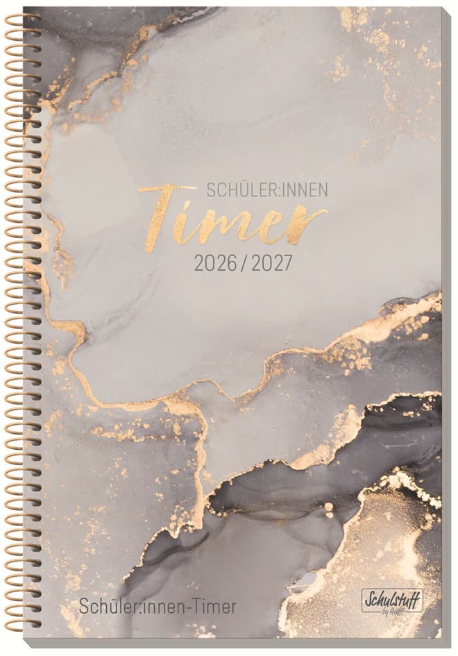 Häfft Schulstuff Schülerkalender , Grey Marble, , 2026/2027