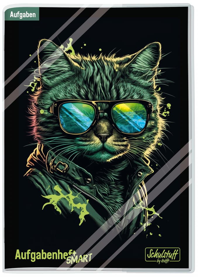 Häfft Schulstuff Hausaufgabenheft Smart , Cool Cat, , Din A5
