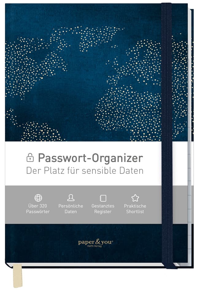 Häfft Paper & You Passwort-Organizer , World Wide, , Din A6+