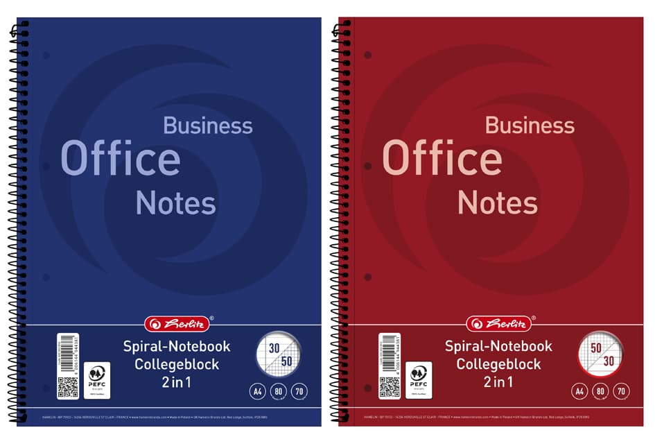 Herlitz Collegeblock , Duo, , Din A4, Kariert/Liniert