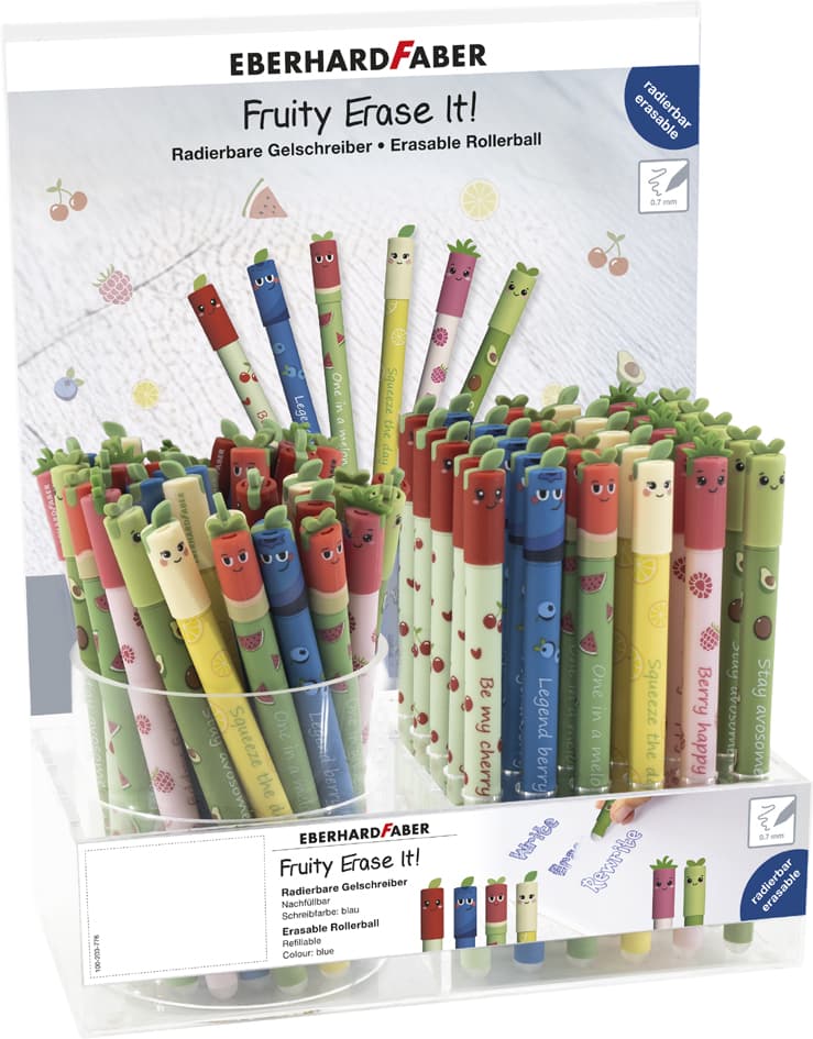 Eberhard Faber Gelschreiber Fruity Erase It!, 72er Display