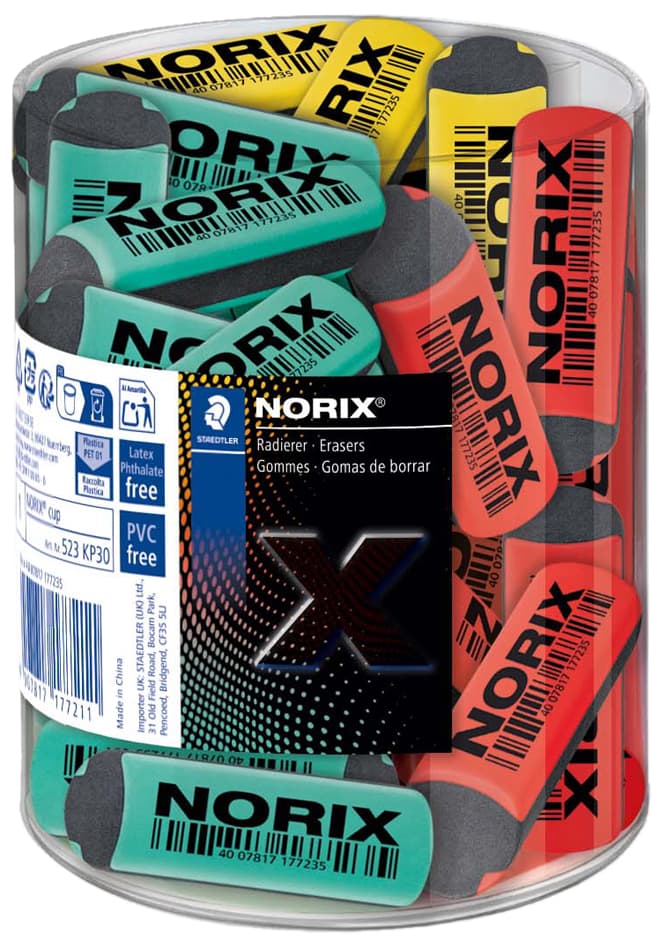 Staedtler Kunststoff-Radierer Norix, 30er Display