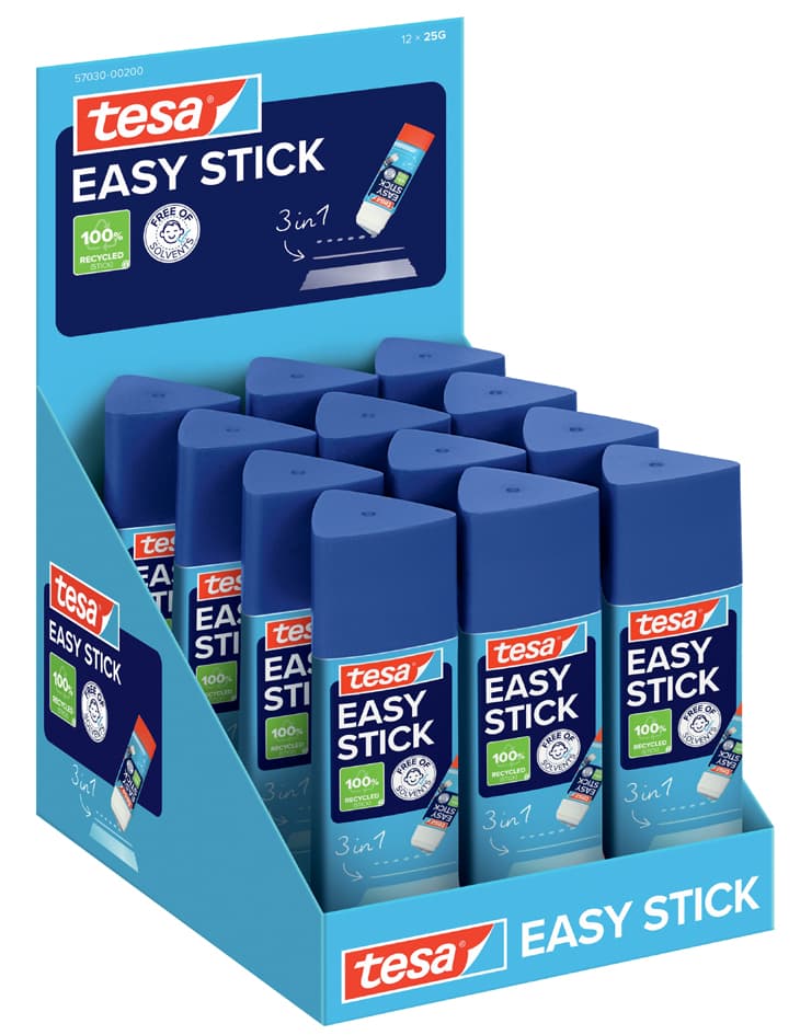 Tesa Easy Stick Klebestift, 25 G, Thekendisplay