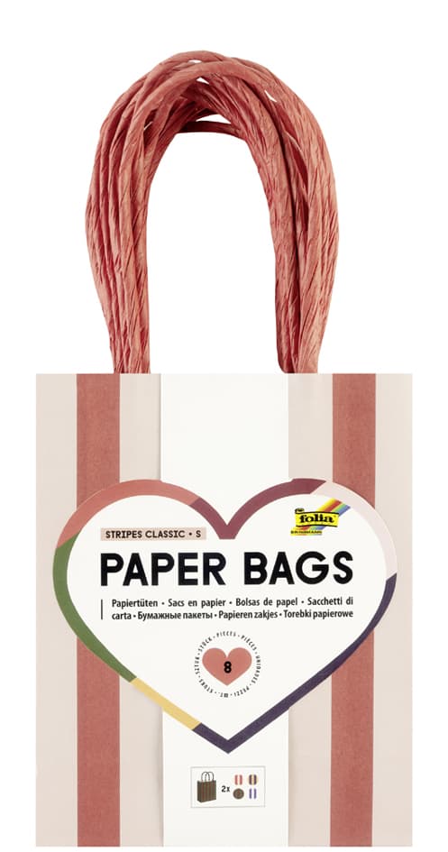Folia Papier-Tragetaschen , Stripes Classic, , Größe: S