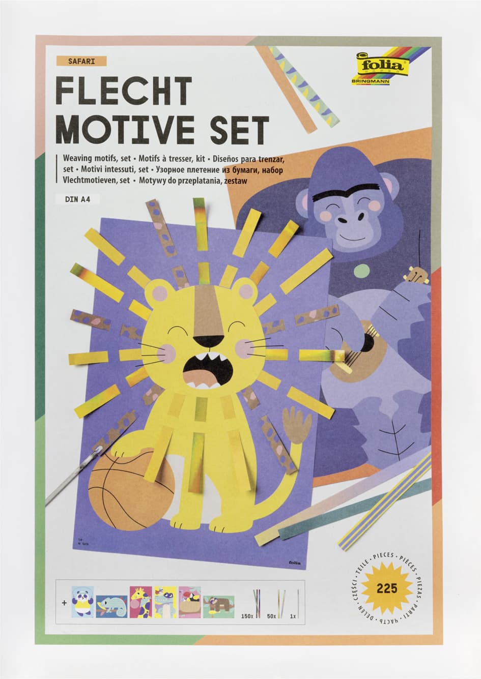 Folia Flechtmotive-Set Safari, 225 Teile