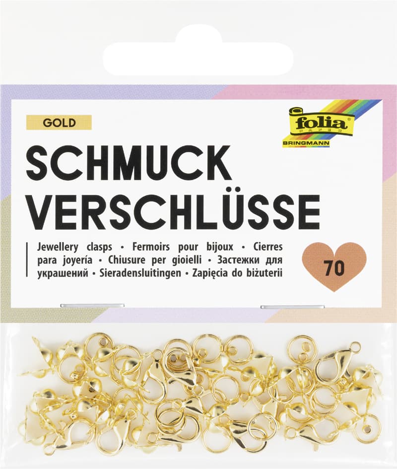 Folia Schmuckverschluss-Set, 70-Teilig, Gold