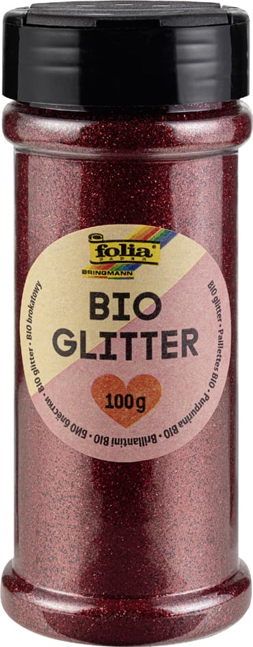 Folia Bio Glitter, 100 G, Rot