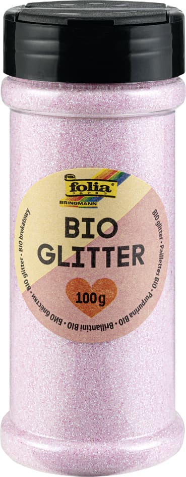 Folia Bio Glitter, 100 G, Irsisierend Rosa