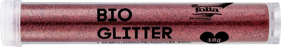 Folia Bio Glitter, Röhrchen, 10 G, Rot