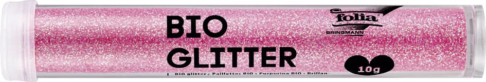 Folia Bio Glitter, Röhrchen, 10 G, Irisierend Pink